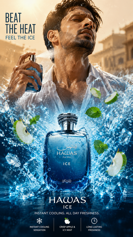 Hawas Ice Fragrance 50ml – Premium Icy Fresh Scent for Daily Wear